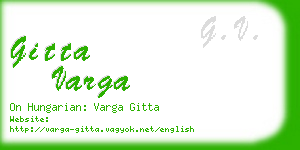 gitta varga business card